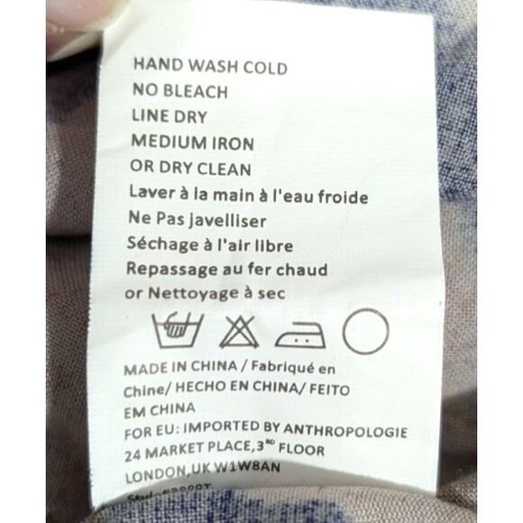 Anthropologie Tiny Paquerette Shirt Dress MEDIUM Pintucked Pleats Button Front - Picture 5 of 16